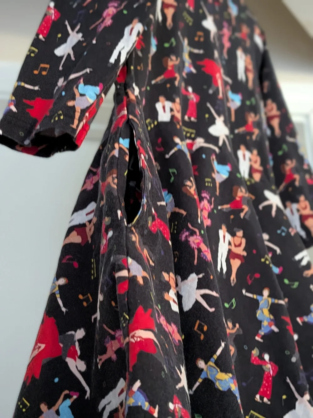 Svaha Girls Black Dance Print Twirl Dress